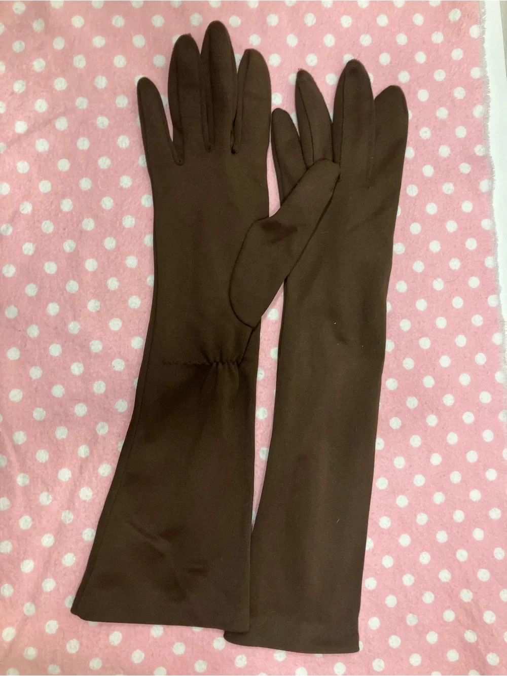 Vintage Brown Ladies Gloves 7